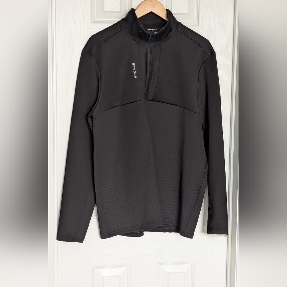 Spyder Men(Large) 1/4 Zip Quick Dry High Neck Stretch Pullover Sweatshirt Jacket